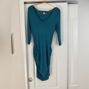 VENUS Teal Long Sleeve Bodycon Dress
